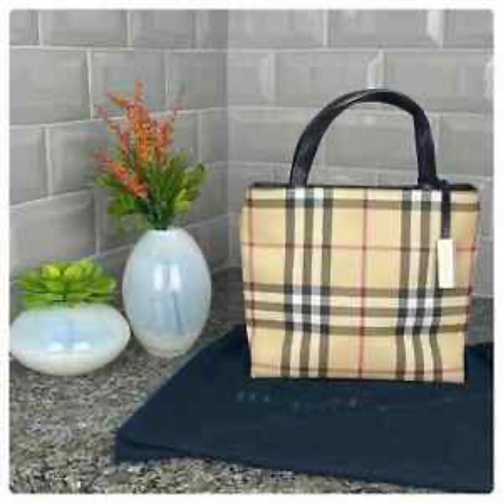 Authentic Burberry Nova Check Small Tote